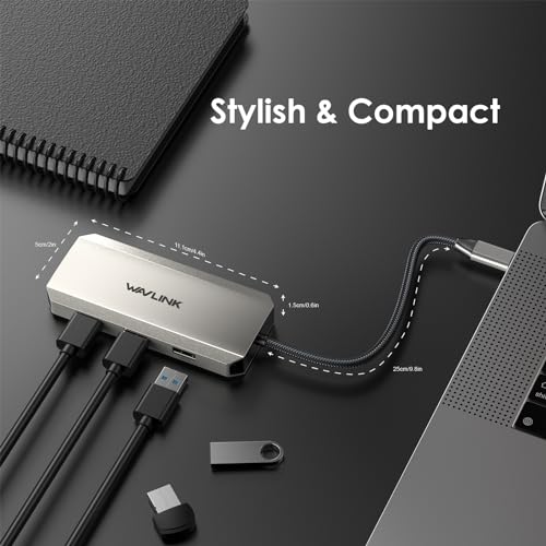 Laptop Docking Station, WAVLINK Triple 4K Docking Station with Dual HDMI, DP, 100W PD in, 3 USB-A2.0 for Wireless Device, Compatible with Dell/HP/Lenovo etc, Windows Systerm Computer Only