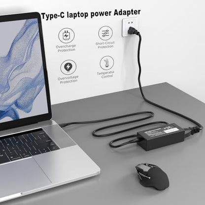 GKLSPL 65W USB C Laptop Charger,USB Type C Power Adapter for All | Compatible with HP Chromebook Lenovo Dell Acer Asus Samsung Type C Laptop Charger,GKLSPL Laptop Charger