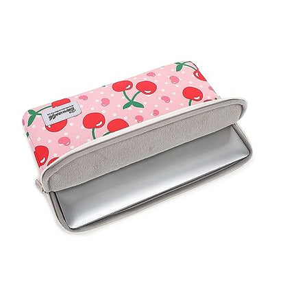 Canvaslife Pattern 13 inch Canvas Laptop Sleeve with Pocket 13 inch 13.3 inch Laptop 13 case13 Sleeve (Cherry) - color: Cherry, size: 13 inch/13.3 inch
