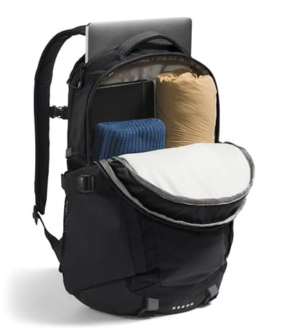The North Face Recon Everyday Laptop Backpack, Blk/Blk-NPF, One Size | Daypack, Water Repellent, Laptop Sleeve, 2 Water Bottle Pockets - color: Tnf Black/Tnf Black-npf, size: 30L