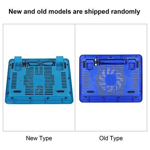 Drfeify Laptop Cooling Pad, Ergonomic Stand, Super Quiet Fans, USB Hub Design for Gaming 14 Inch or Less, Lightweight, Metal Mesh, Black (Blue) - color: Blue
