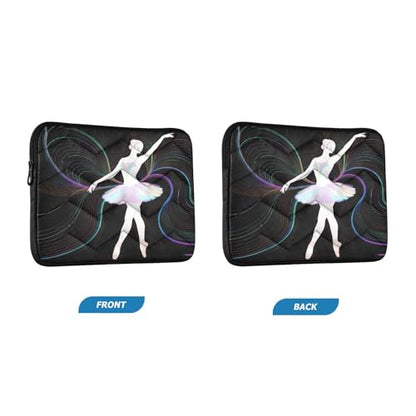 Ballet Dancer Silhouette 13” Quilted Laptop Sleeve Case Soft Notebook Protector Bag Computer Carrying Case - color: Ballet dancer silhouette, size: Medium
