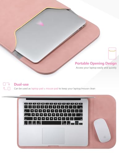 HYZUO 13 Inch Laptop Sleeve PC Case for MacBook Pro 13 M2 M1 2026-2016, 13" MacBook Neo 2026 A3404, MacBook Air 13 M5 A3449 M4 M3 M2 M1 2026-2018, 13" iPad Pro/Air, Surface Pro, XPS 13, Pink - color: Pink, size: 13 Inch