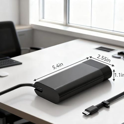140W USB-C Charger Fit for HP Omen Transcend 14 Gen1/2 ZBook Power 16 | ZBook Fury 16 G10 ZBook Studio G9 16 ZBook Ultra 14 G1a Spectre x360 16 EliteBook 845 865 G10 TPN-LA29 Laptop Power Adapter
