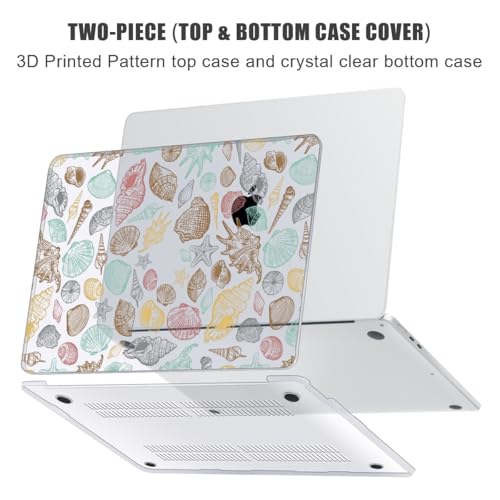 YSCLBAHUK for MacBook Air 15 inch Case 2026-2023 Release M5 A3448 M4 A3241 M3 A3114 M2 A2941 Liquid Retina Display, Hard Shell Case with Keyboard Cover+Screen Film+Trackpad Film, Conch - color: Conch