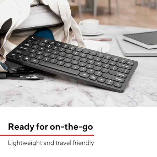 STAPLES TECH Mini Slim Wireless Keyboard, Black - style: Mini