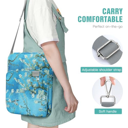 TiMOVO 9-11" Tablet Sleeve Bag Carrying Case with Strap, Apricot Blossom | Fits iPad A16 11", Pad Air 11/5th & 4th 10.9", 10th Gen/10.2", Galaxy Tab A11 Plus, Multi-Pocket, Handle, Padded Protection - color: Apricot Blossom, size: 9-11