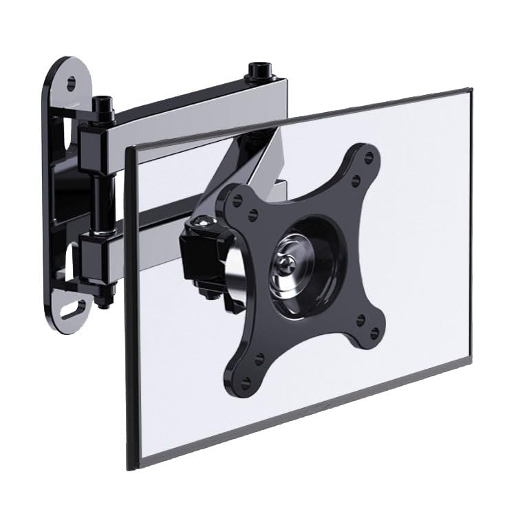 Monitor Stand Single Monitor Wall Mount for Most 10-27" Monitors Within 33.0 lbs, Full Motion Adjustable Wall Mount Articulating Arms Swivel Tilt Extension Rotation Monitor Stand Desk arm
