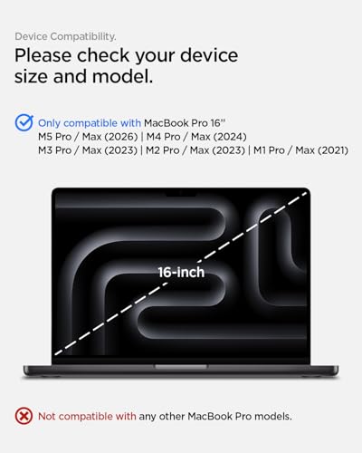 Spigen for MacBook Pro 16 inch case M5 Pro/Max (2026) M4/M3/M2/M1 Pro/Max (2024-2021) A3429 A3428 A3403 A3186 A2780 A2485, Thin Fit, Air Skin Transparent Protective Hard Shell Case, Crystal Clear | Transparent Hard Case with Scratch Resistant Protection f