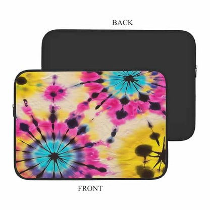 Laptop Sleeve Bag 15.4 15.6 Inch,Tie Dye Pattern Abstract Yellow Blue Protective Polyester Computer Cases Laptop Cover Briefcase Bag Tablet Travel Cover - color: LPS-025