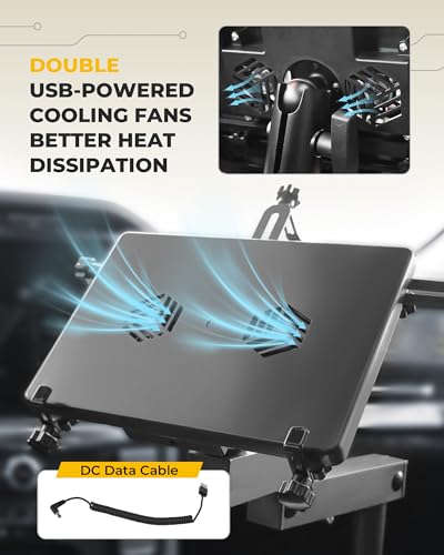 Truck Laptop Mount Fit for 2024 2025 2026 Toyota Tacoma Computer Mount Stand Holder Desk Tablet Holder Accessories, for Passenger Seat Fit Laptop Up to 17"