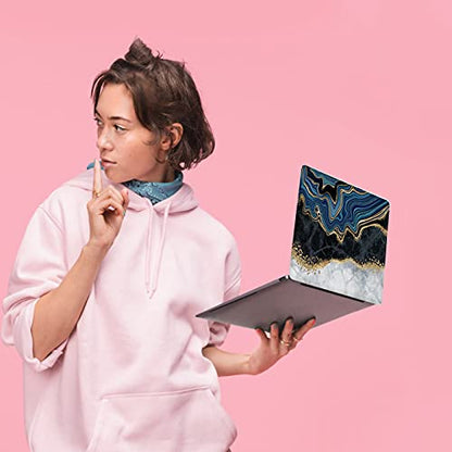 Laptop Skin Sticker Decal,13.3" 14" 15" 15.4" 15.6 inch Laptop Universal Vinyl Skin Sticker Cover,Dustproof Waterproof Reusable Art Decal Protector with Free 2 Wrist Pads (Marble 2) - color: Marble 2