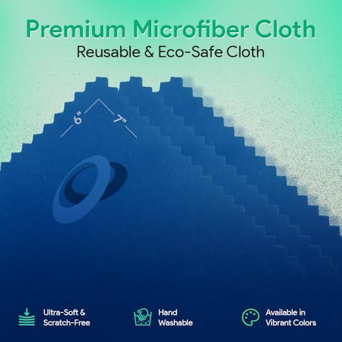 Sparkle Anti-Reflective Safe Lens Cleaner Spray Kit - (4) 1oz Glasses Cleaner Spray, (4) Microfiber Cleaning Cloth & (1) Travel Pouch for Eyeglasses, Lenses & Camera Cleaning Kit - 9 Piece Set