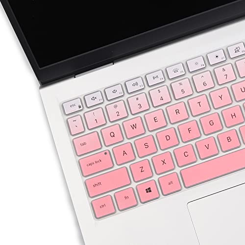 Keyboard Cover for 15.6" Dell 15 Laptop DC15250 DC15255, Dell Inspiron 15 3510 3511 3515 3525 3530 3535 5510 5515 5518 7510, Vostro 3510 3520 3530 5510 5515 15.6, Latitude 3520/Inspiron 7610 - color: GradualPink