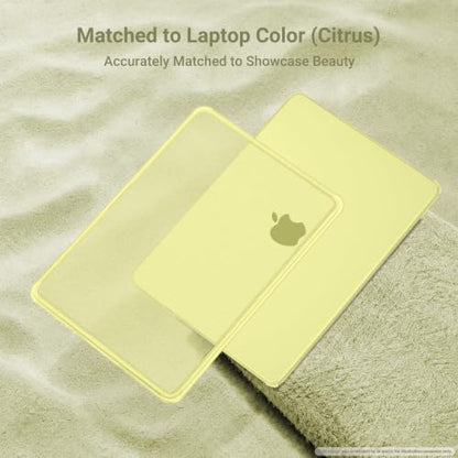 MOSISO Compatible with MacBook Neo Case 13 inch 2026 A3404 A18 Pro Chip | Anti-Cracking Cover Matte Finish Seamlessly Closes Protective Hard Shell Case Cover with TPU Bumper, Citrus - color: Citrus