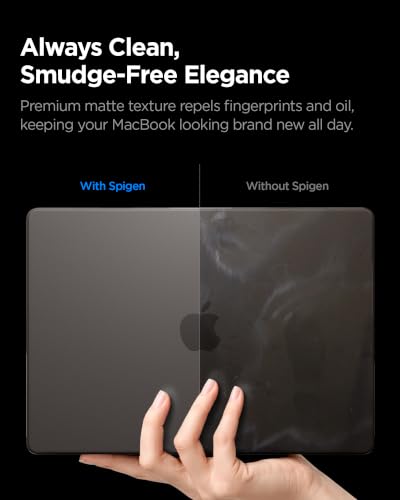 Spigen for MacBook Pro 16 inch case M5/Pro/Max (2026) M4/M3/M2/M1 Pro/Max (2024-2021) A3403 A3186 A2780 A2485, Air Skin Matte Thin Semi Clear Cover, Frost Black - color: Frost Black, size: Macbook Pro 16" M5/M4/M3/M1 (2026-2021)