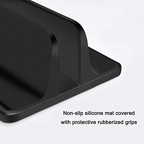 Laptop Stand,Vertical Desktop Holder with Adjustable Dock Size,Laptops Holder Compatible with All Notebooks, MacBook,Surface,Dell,Gaming,iPad (Black)