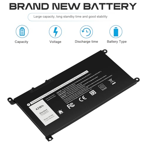 Fancy Buying JPFMR DN33X RDNP5 65N6H Laptop Battery Replacement for Dell Chromebook 3100 3400 2-in-1 5488 5493 5593 P90F Series Notebook 0JPFMR 7MT0R 7MTOR 16DPH 7T0D3 07T0D3 07GDY - size: 7.52*4.09*0.24inch