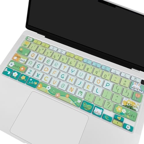 Cute Keyboard Cover for 2021 2020 MacBook Air 13 inch (Model: A2179 A2337) M1 Chip, Silicone Protective Skin, Cute Flowers - color: Cute Flowers