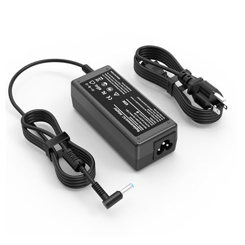 Compatible with HP 65W 45W Laptop Charger for HP Pavilion x360 14 15 17/Envy X360 11 13 15/Eliterbook 840 G5, Computer Smart Blue Tip 4.5x3.0mm AC Power Adapter