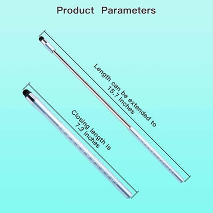 Extra Long Telescopic Stylus Pen for Touch Screens – Retractable Extendable Stylus with Precision Flocking Tip, Universal Compatibility with iPad/iPhone/Android, Lightweight & Durable (Blue) - color: Blue