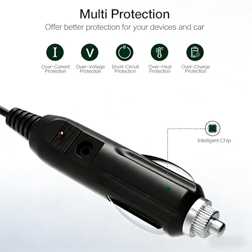 Car Charger Adapter Power Compatible with Type S BT530033-60 6.8 inch Screen Solar Powered Wireless Car Backup Camera