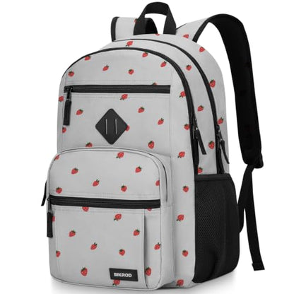 Backpack for Men and Women, Lightweight Casual Travel Laptop Backpack - color: Strawberrygrey, size: 15.6 Inches | 18 inches (height) x 12 inches (width) x 8 inches (depth)