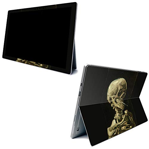 MightySkins Skin for Microsoft Surface Pro 7 - Skull with Cigarette | Protective, Durable, and Unique Vinyl Decal Wrap Cover | Easy to Apply, Remove, and Change Styles | Made in The USA - color: Skull With Cigarette