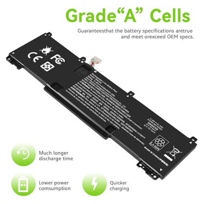 11.58V 51.3Wh RH03XL RH03XL-L Laptop Battery for HP EliteBook 640 G9 G10/650 G10/655 G10 Probook 440 G10/445 G10 G11/450 G9 G10/455 G10/460, TPN-DB0L,TPN-DB0T,TPN-IB0A,TPN-IB0K,TPN-IB0L,TPN-IB0P - size: 10*2.99*0.24inch RH03XL