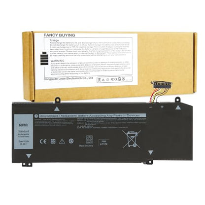 60Wh 1F22N Laptop Battery for Dell Alienware M15 R1 M17 R1, G5 15 5590 D2842W D2843W D2865B, G7 7590 7790 D2785B, P79F P37E P82F P40E P37E001 JJPFK 0JJPFK HYWXJ 0HYWXJ 01F22N 08622M 06YV0V XRGXX - size: 8.74*2.95*0.31inch 1F22N