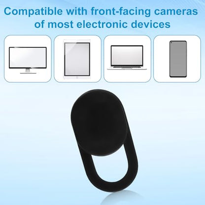 100pcs Laptop Camera Covers, Black Ultra-Thin Front Webcam Privacy Phone Camera Cover Slide Webcam Protects Your Privacy & Security for Laptop Desktop Cell Phone Tablet Accessories