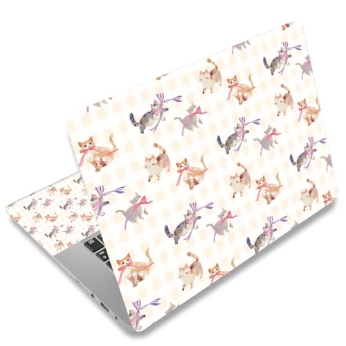 Universal Laptop Skin Protector,Scratch Resistant,Removable Adhesive,Fits Up to 15.6” Laptops - Customizable for Smaller Sizes | Multiple Designs Available (Cute Cat, 15.6 inch) - color: Cute Cat, size: 15.6 inch