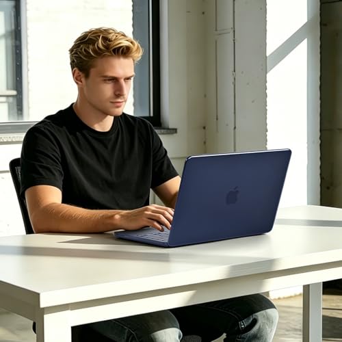BlueSwan for MacBook Neo Case 13 inch 2026 Release A18 Pro Chip Model A3404 | 100% Match Official Color, Scratch Resistant, Easy to Snap on, Travel Essential, Back to School Gifts - color: Indigo Clear
