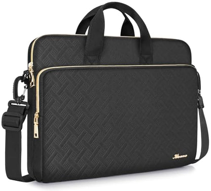 KIZUNA Laptop Sleeve Case 14 Inch Computer Shoulder Bag for 15" MacBook air M3 2024/Lenovo Flex 14/IdeaPad Flex 5/15.4 MacBook Pro/HP EliteBook 840 G5/Dell Latitude/14 Lenovo IdeaPad 3i Gen 6 - color: Black, size: 14 Inch