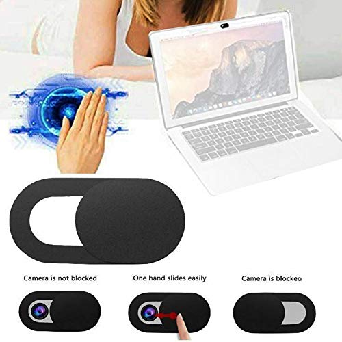 Webcam Cover, Ultra-Thin Camera Blocker Slider,Webcam Cover Slide Compatible with Laptop, Desktop, PC, Smartphone,Protect Your Privacy and Security - Black - color: Black (A)