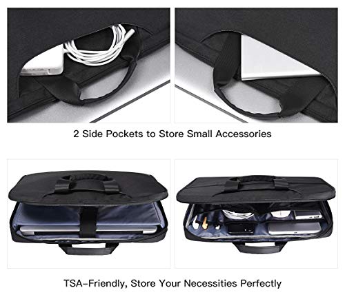 14 15 Inch Waterproof Laptop Sleeve Men Women TSA Briefcase for MacBook Pro 14 M5/M4/M3/M2/M1, Macbook Air 15 M5/M4/M3, Dell Inspiron 14/XPS 15, Lenovo Acer HP ASUS Chromebook 14 Carring Case, Black - color: Black, size: 13.5-15 Inch