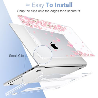 May Chen for 2026 MacBook Pro 14-inch M5 M4 M3 M2 M1 Pro/Max Chip, Release 2026 2025-2021, Model A3427 A3426 A3434 A3112 A3401 A3185, Plastic Hard Shell with Keyboard Cover, Cherry Blossom - color: Cherry blossom