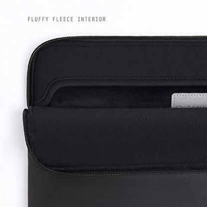Comfyable Slim Protective Laptop Sleeve, PU Leather Bag Compatible with 15" MacBook Air (Snug Fit) M5 & 14" MacBook Pro M5 Pro/Max 2026 (Loose Fit), Black - color: Black, size: Snug Fit for MacBook Air 15-in
