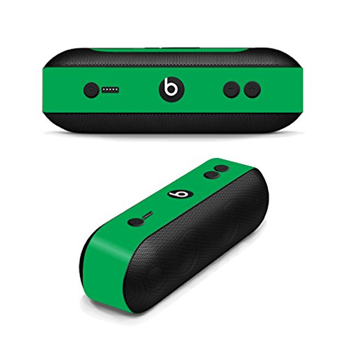 MightySkins Skin Compatible with Beats by Dr. Dre Pill Plus - Solid Green | Protective, Durable, and Unique Vinyl Decal wrap Cover | Easy to Apply, Remove, and Change Styles | Made in The USA - color: Green