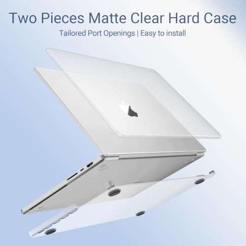 MOSISO Compatible with MacBook Pro 14 inch Case M5 M4 M3 M2 M1 2026-2021 | Ultra-Thin Seamlessly Closes Crack-Resistant Protective Hard Matte Shell&Keyboard Cover, Matte Clear - color: Matte Clear