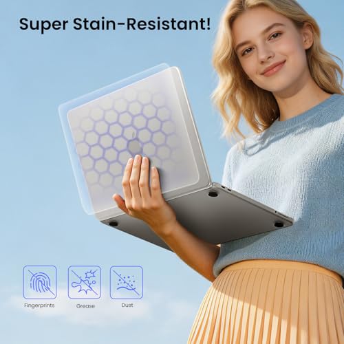 BlueSwan for MacBook Neo Case 13 inch 2026 Release A18 Pro Chip Model A3404 | 100% Match Official Color, Scratch Resistant, Easy to Snap on, Travel Essential, Back to School Gifts - color: Matte Clear