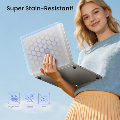 BlueSwan for MacBook Neo Case 13 inch 2026 Release A18 Pro Chip Model A3404 | 100% Match Official Color, Scratch Resistant, Easy to Snap on, Travel Essential, Back to School Gifts - color: Matte Clear