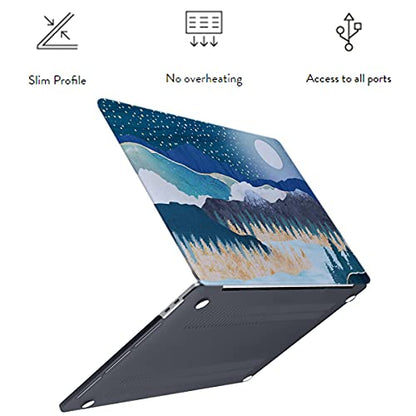 LanBaiLan Laptop Plastic Hard Shell Protective Case, Compatible for New MacBook Air 13 inch 2020 2019 2018 Release A2337 M1 A2179 A1932 Retina Display with Touch ID & Keyboard Cover, Art Scenery - color: Art scenery