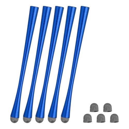 PATIKIL 5 Pcs Slim Waist Stylus Pens for Touch Screens, 2 in 1 High Sensitivity Universal Pen Capacitive Stylus for Phone Tablet Laptop Touch Screen Devices, Blue - color: Blue