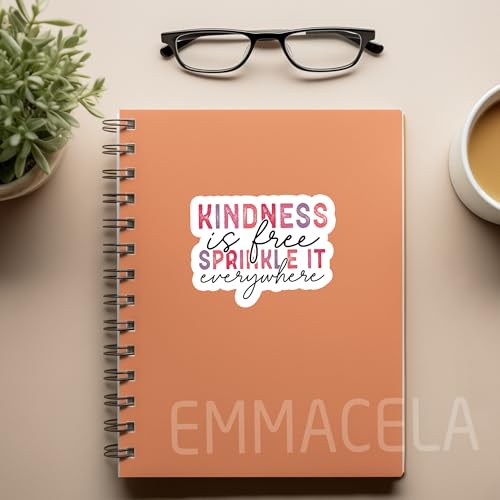 (3 Pack) Motivational Stickers - Kindness is Free Sprinkle It Everywhere – Inspirational Vinyl Decals with Positive Quotes for Laptops, Tumblers, Water Bottles, Scrapbooks - 3 x 2.3 Inch - color: Kindness is Free Sprinkle It Everywhere