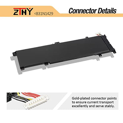 B31N1429 Laptop Battery for ASUS A501L A501LB A501LX A501UX FX51LB K501U | K501UB K501UQ K501UX K501UW K501L K501LB K501LX R516LX R516UW R516UQ R516UX V502LB V502LX V505LX 11.4V 48Wh - size: 11.02*3.15*0.27 inch B31N1429