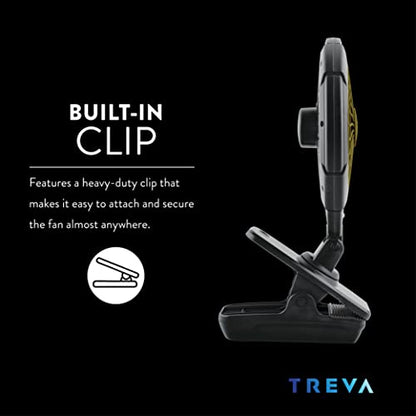 O2COOL Treva 5 in Battery Powered Clip Fan with Clamp 2-Pack | Yes - style: 2 Pack