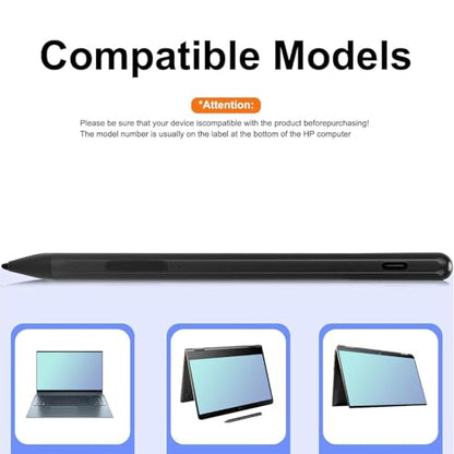 Rechargeable MPP 2.0 Active Tilt Pen, 4096 Levels Pressure Sensing, USB C Charging, Magnetic Design, for Touch Screen Devices (Black) - color: Black
