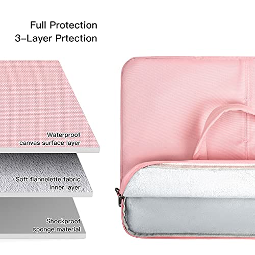 14-15 Inch Laptop Shoulder Sleeve Bag Women Ladies Briefcase for Macbook Pro 14" M5-M1, Macbook Air 15" M5-M2, HP Pavilion 14, Dell Inspiron 14, Lenovo ASUS Acer Chromebook 14" Carrying Case, Pink - color: Pink, size: 13.5-15 Inch