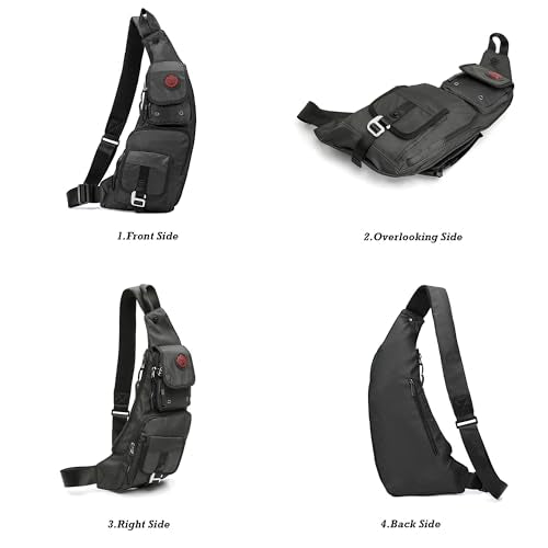 NICGID Sling Bag Chest Shoulder Backpack Crossbody Bags Casual Daypack for Men Women - color: Dark Green-2